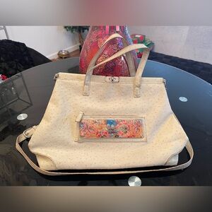 Stella Page Ostrich Pattern Purse | Signed | Card, Phone & Zipped Holder